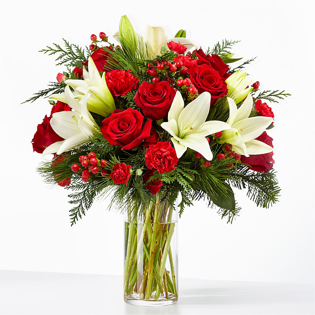 Joyful Greetings Bouquet – White Lilies N Paradise, Kokomo IN