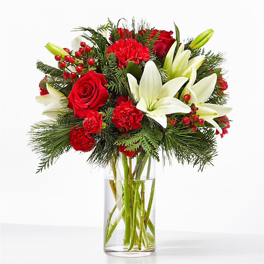 Joyful Greetings Bouquet – White Lilies N Paradise, Kokomo IN