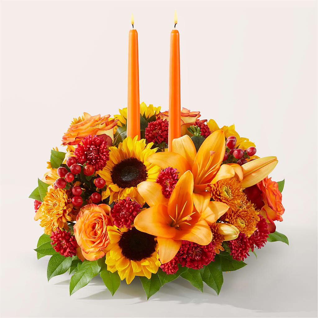Grateful Centerpiece – White Lilies N Paradise, Kokomo IN