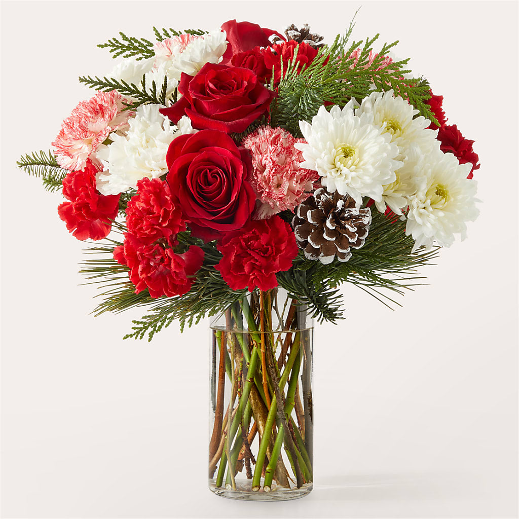 Candy Cane Lane Bouquet – White Lilies N Paradise, Kokomo IN