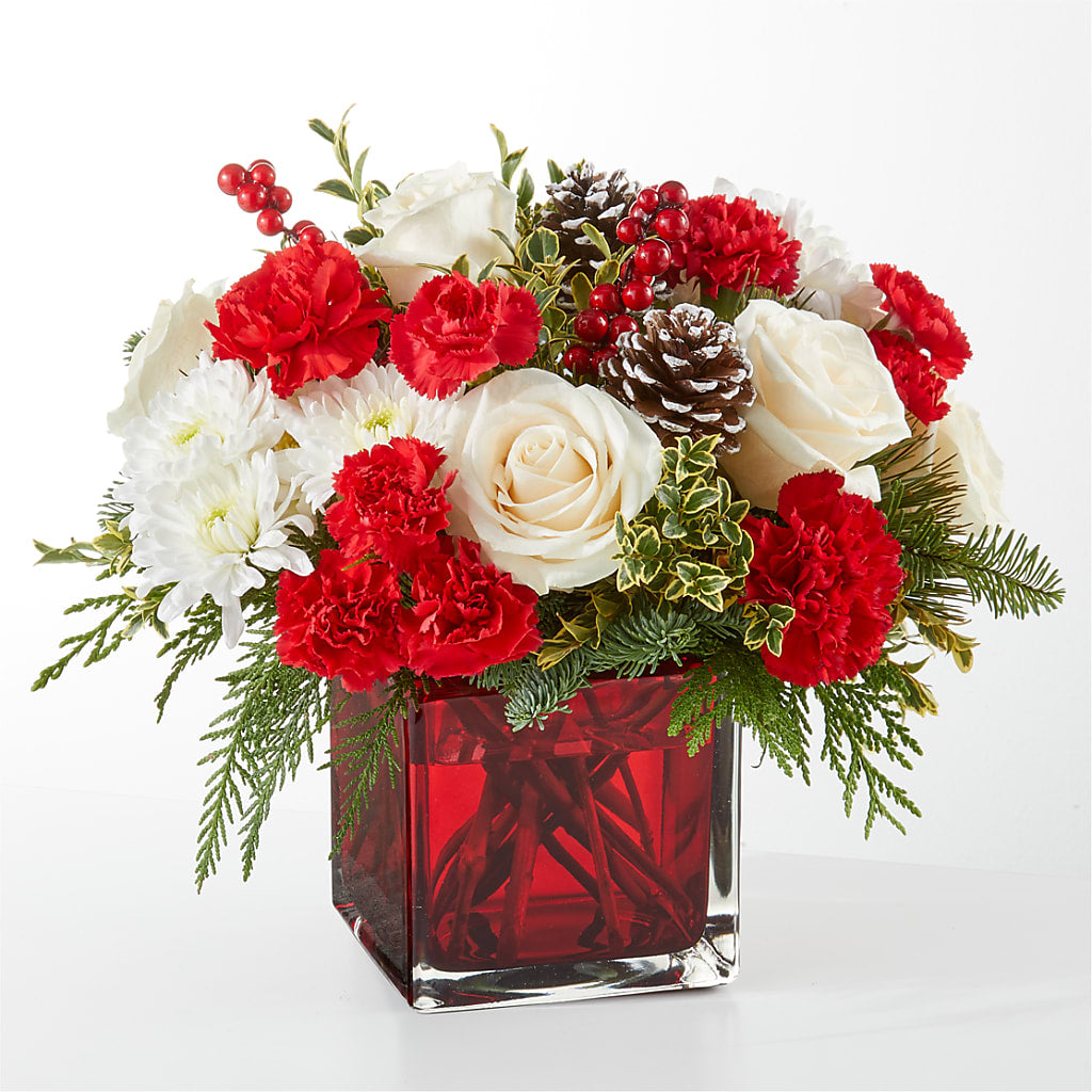 Christmas Market Bouquet – White Lilies N Paradise, Kokomo IN