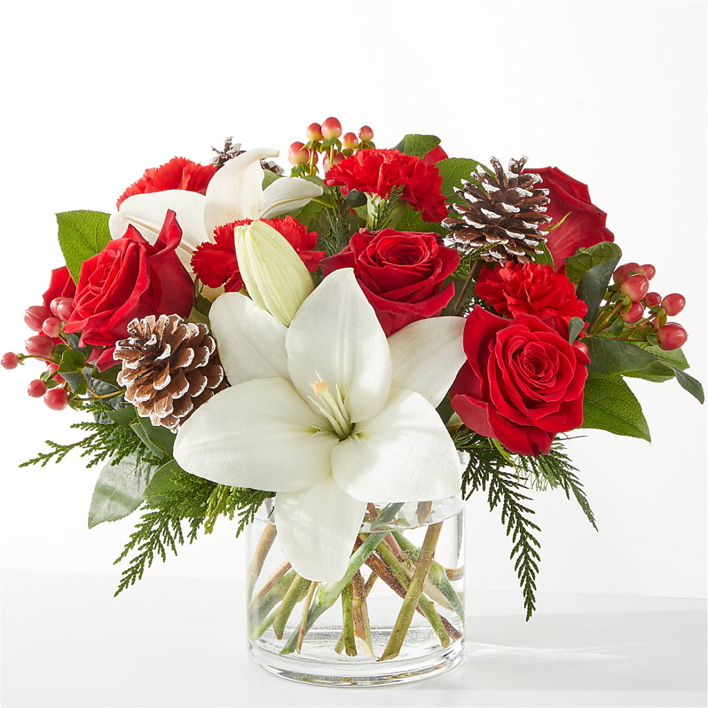 Oh So Jolly Bouquet – White Lilies N Paradise, Kokomo IN