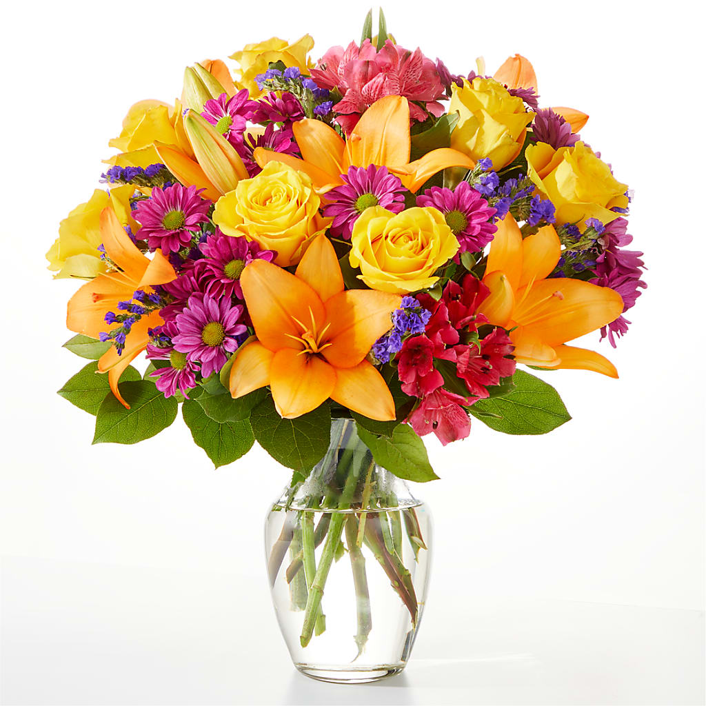 Colorful Visions Bouquet – White Lilies N Paradise, Kokomo IN