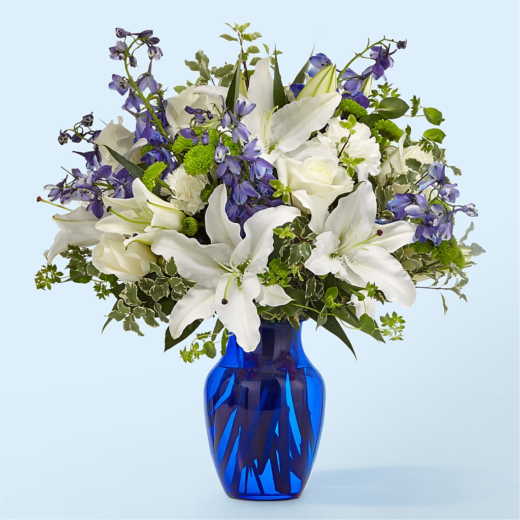 Santorini Bouquet – White Lilies N Paradise, Kokomo IN