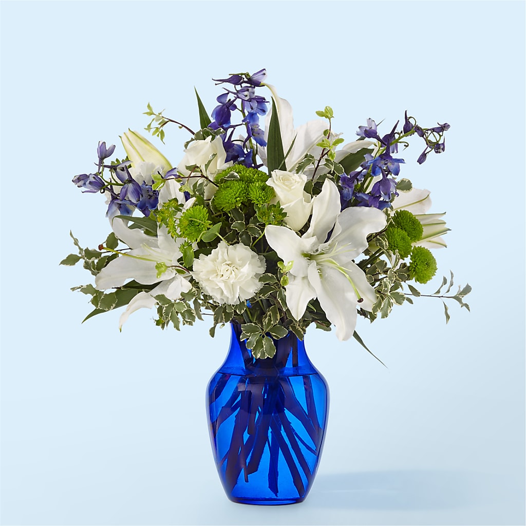 Santorini Bouquet – White Lilies N Paradise, Kokomo IN