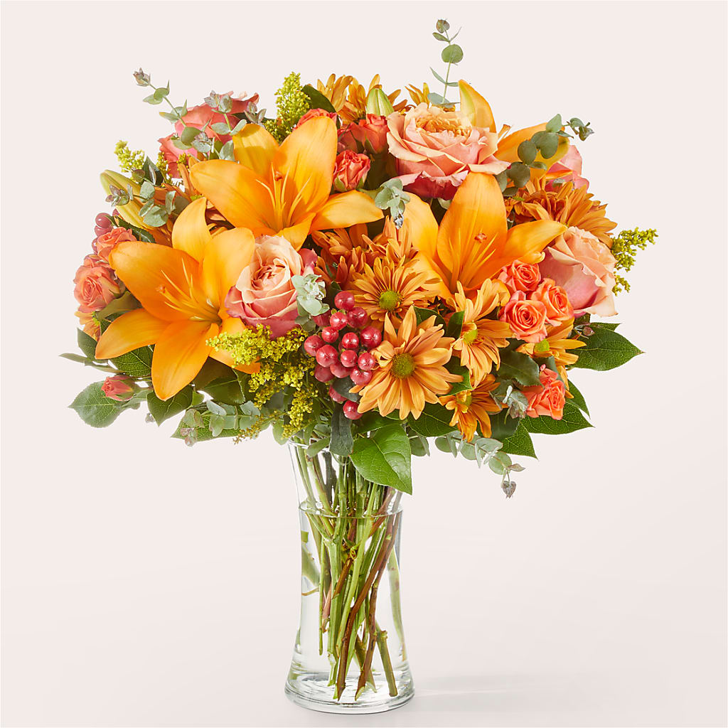 Harvest Hayride Bouquet – White Lilies N Paradise, Kokomo IN
