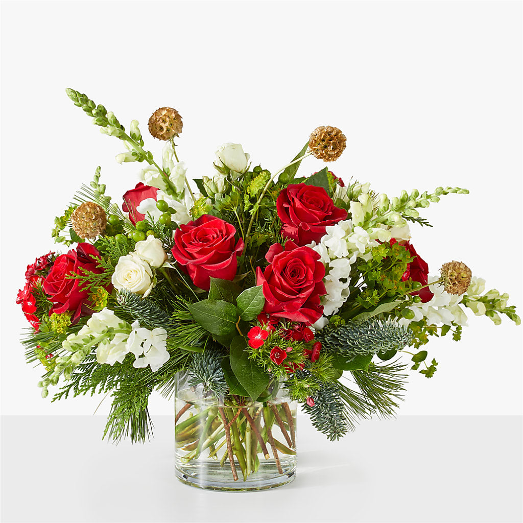 Deck the Halls Bouquet – White Lilies N Paradise, Kokomo IN