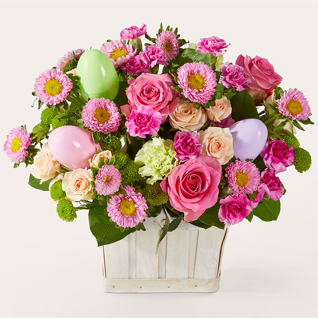 Get Eggcited Basket – White Lilies N Paradise, Kokomo IN
