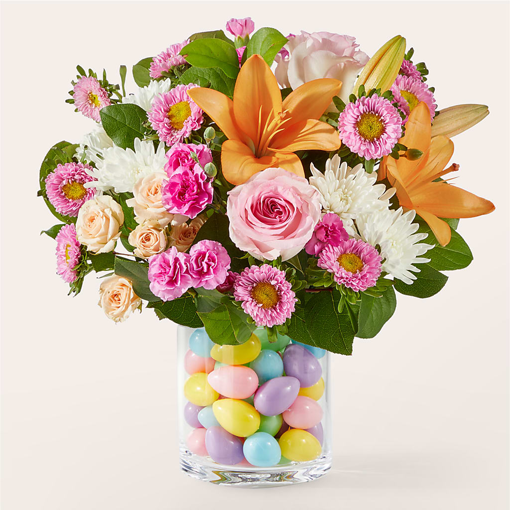 Hop to It Bouquet – White Lilies N Paradise, Kokomo IN
