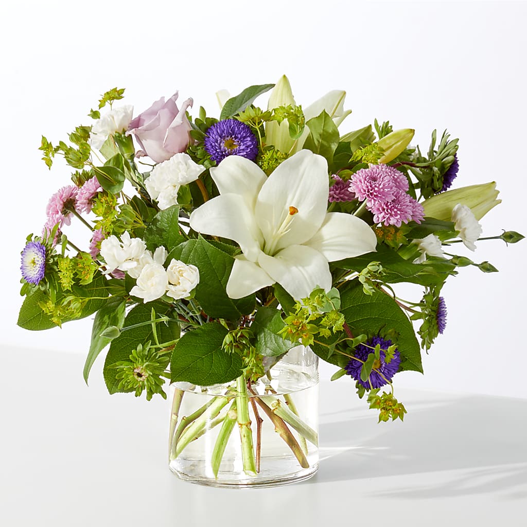 April Showers Bouquet – White Lilies N Paradise, Kokomo IN