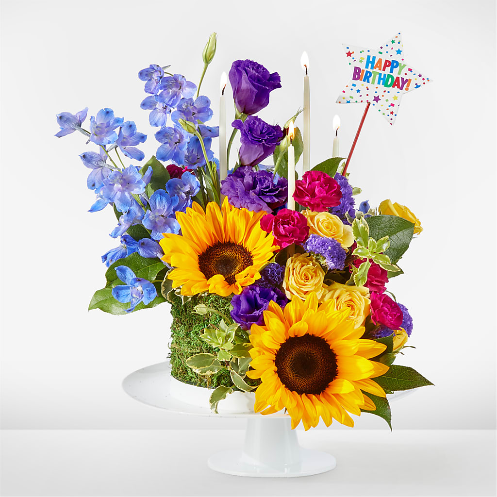 Star of the Day Floral Cake – White Lilies N Paradise, Kokomo IN
