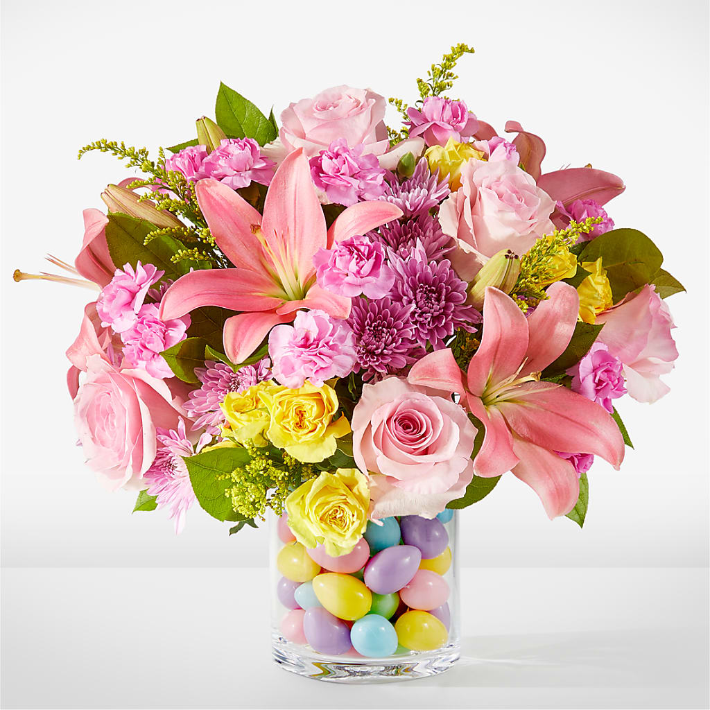 Easter Egg Hunt Bouquet – White Lilies N Paradise, Kokomo IN