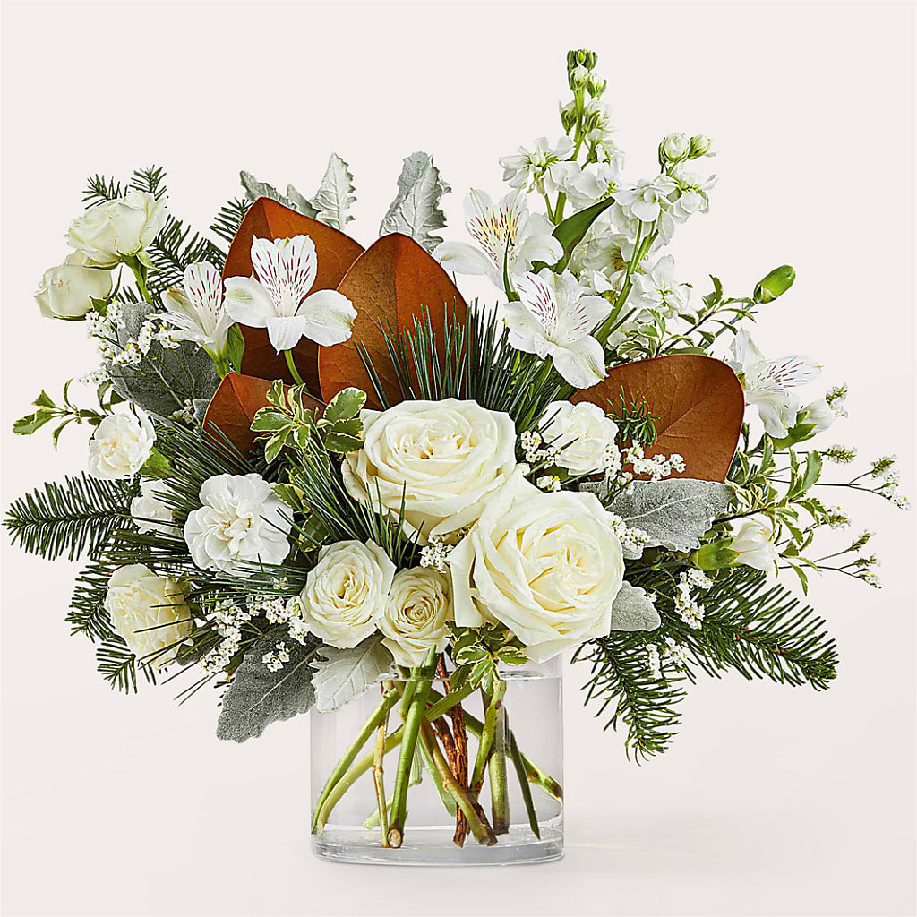 Fresh Snowfall Bouquet – White Lilies N Paradise, Kokomo IN