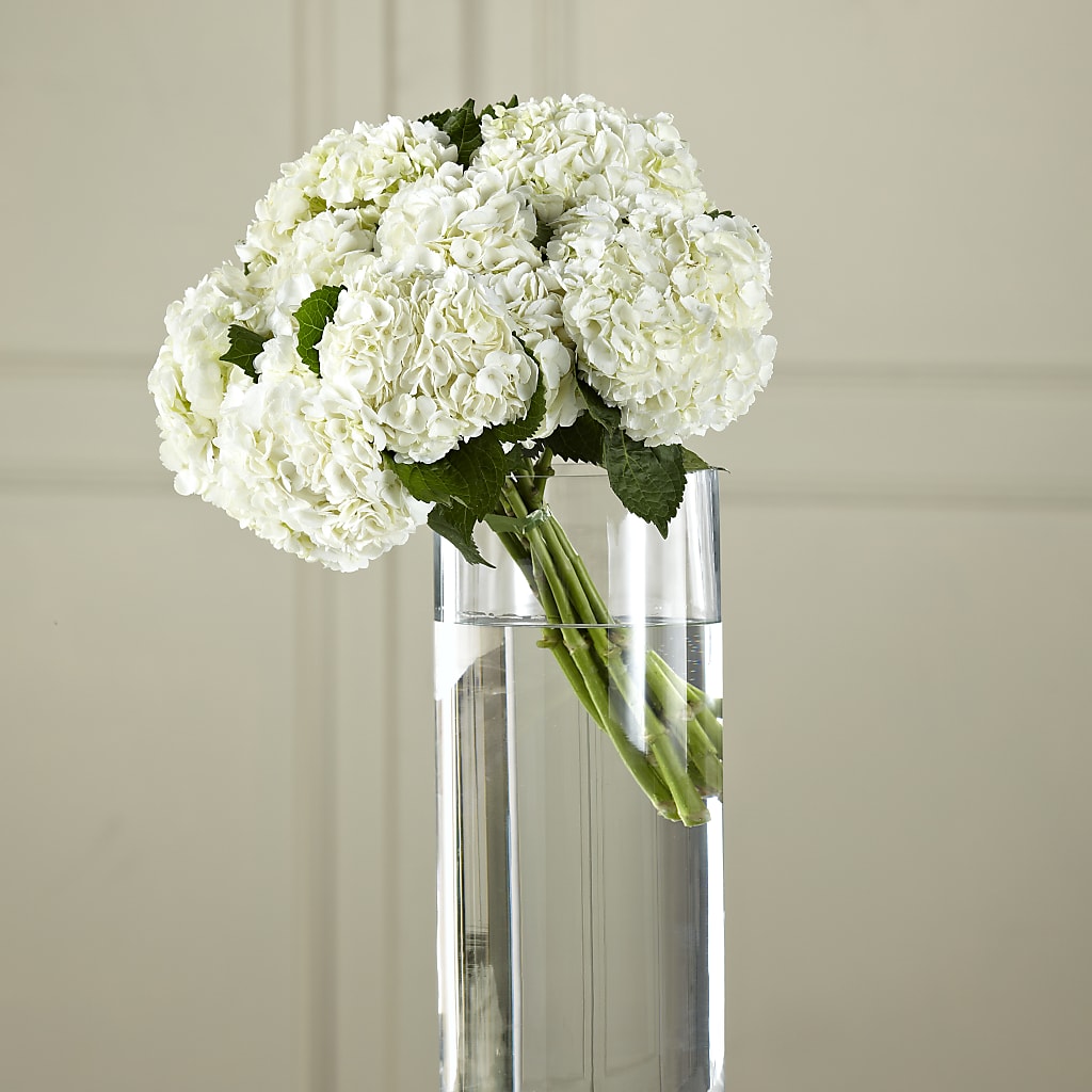 White Hydrangea Hand-Tied Bouquet – White Lilies N Paradise, Kokomo IN