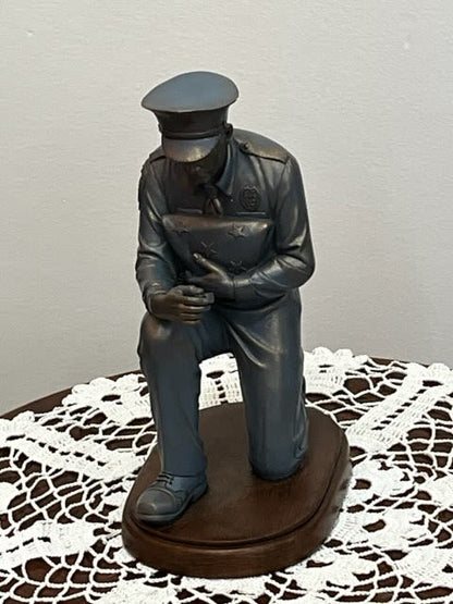 Kneeling Police Officer Figurine –  White Lilies N Paradise, Kokomo IN