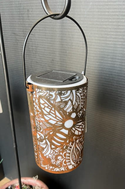 Outdoor Solar Lantern - Bee Design –  White Lilies N Paradise, Kokomo IN