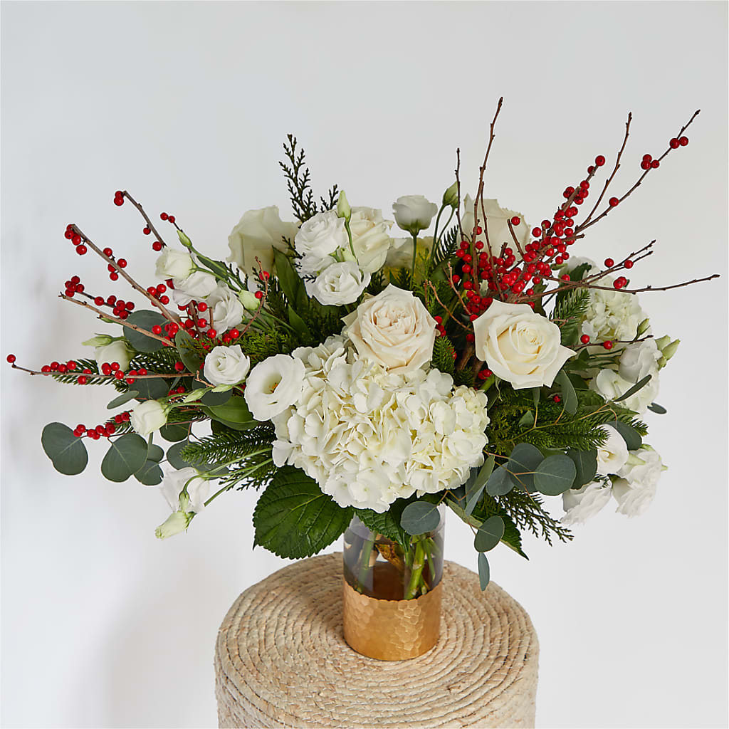 Frosted Windows Bouquet –  White Lilies N Paradise, Kokomo IN
