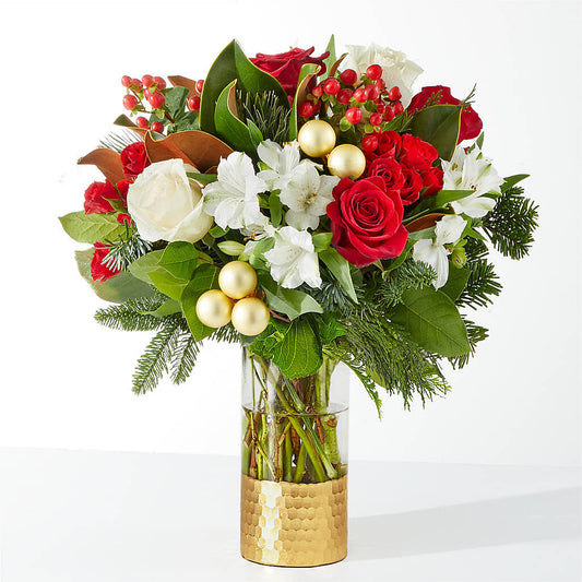 Joy & Jolly Bouquet –  White Lilies N Paradise, Kokomo IN