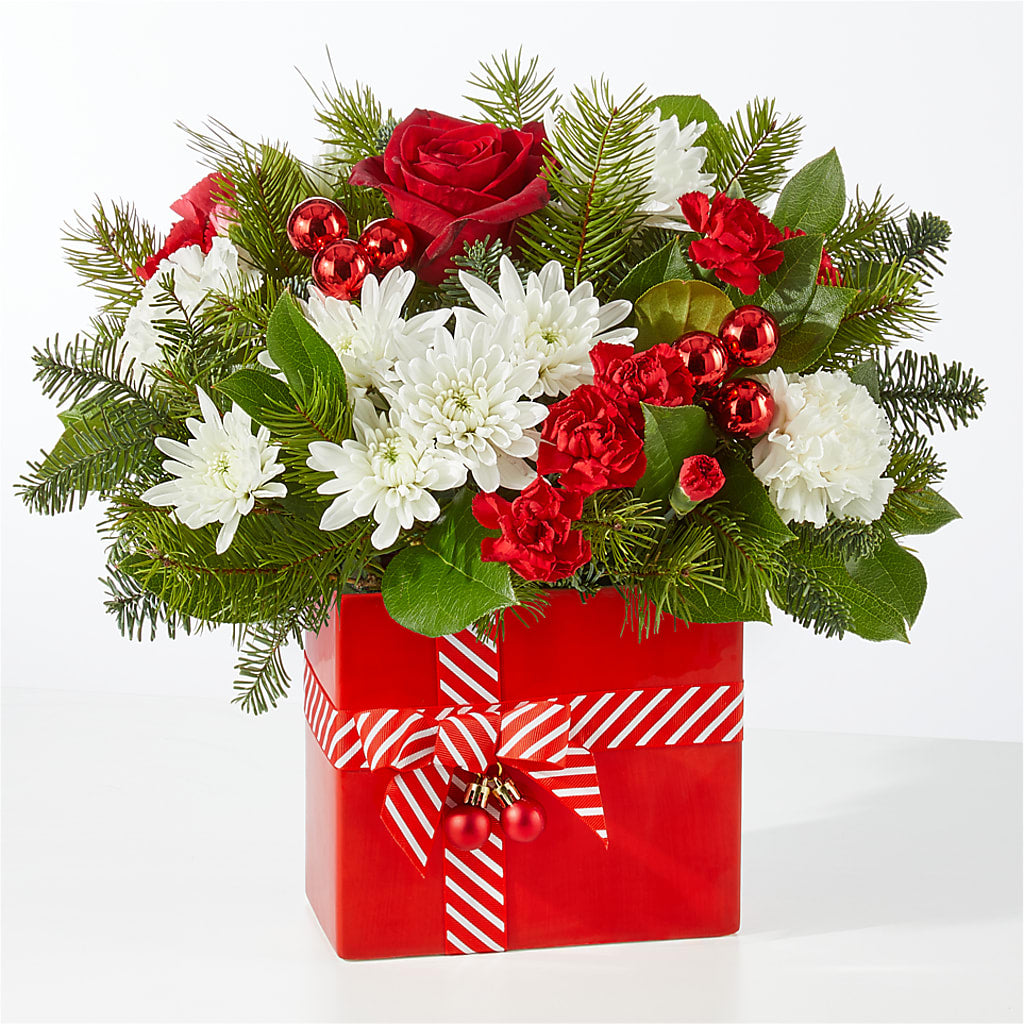 Presents Under the Tree Bouquet –  White Lilies N Paradise, Kokomo IN