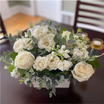 Fresh Linen Box Bouquet –  White Lilies N Paradise, Kokomo IN