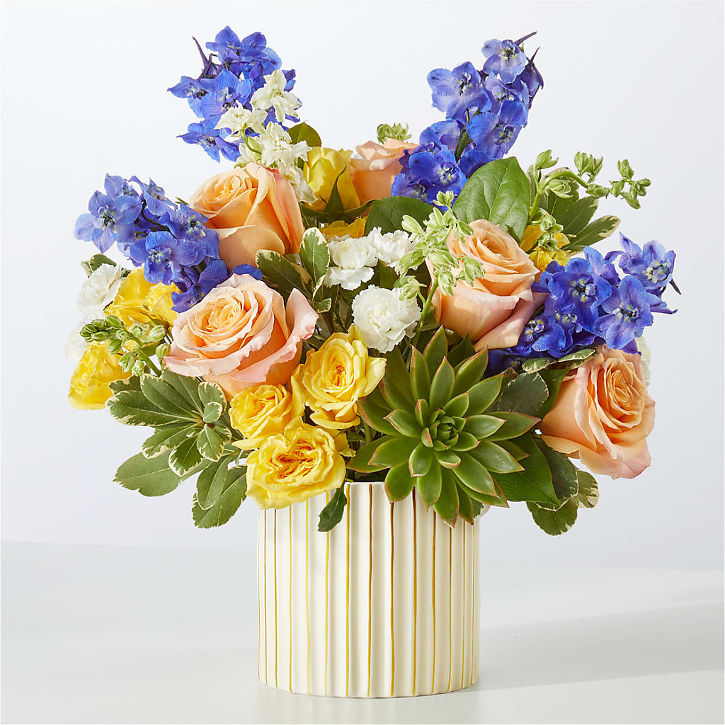 Cobalt Reverie Bouquet –  White Lilies N Paradise, Kokomo IN