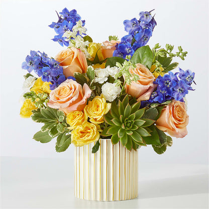 Cobalt Reverie Bouquet –  White Lilies N Paradise, Kokomo IN