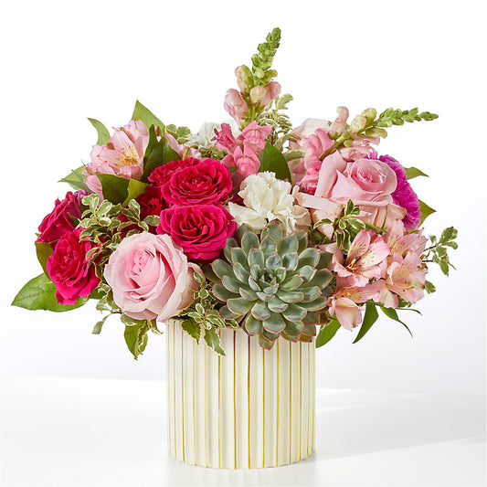 Magenta Musings Bouquet –  White Lilies N Paradise, Kokomo IN