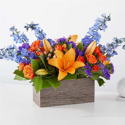 Radiant Citrus Box Bouquet –  White Lilies N Paradise, Kokomo IN