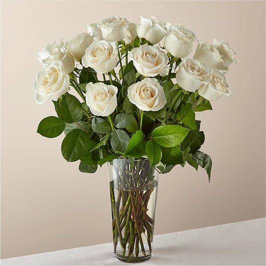 Long Stem White Rose Bouquet –  White Lilies N Paradise, Kokomo IN