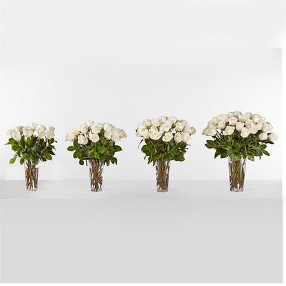 Long Stem White Rose Bouquet –  White Lilies N Paradise, Kokomo IN