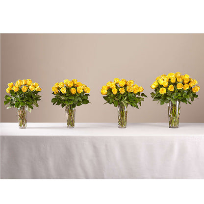 Long Stem Yellow Rose Bouquet –  White Lilies N Paradise, Kokomo IN