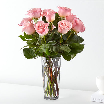 Long Stem Pink Rose Bouquet –  White Lilies N Paradise, Kokomo IN