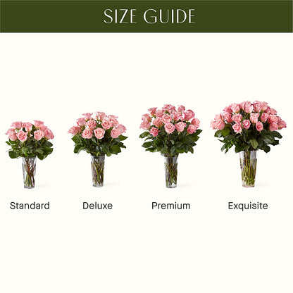 Long Stem Pink Rose Bouquet –  White Lilies N Paradise, Kokomo IN