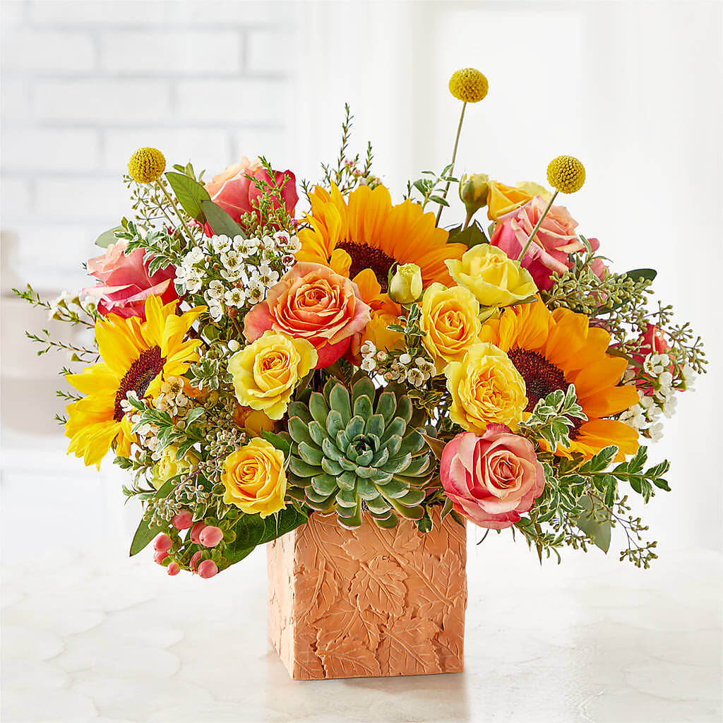 Sunflower Season Bouquet –  White Lilies N Paradise, Kokomo IN