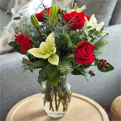 Glittering Lights Bouquet –  White Lilies N Paradise, Kokomo IN
