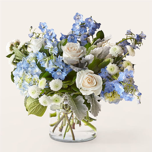 Clear Skies Bouquet –  White Lilies N Paradise, Kokomo IN