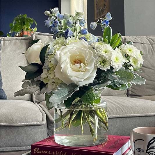 Clear Skies Bouquet –  White Lilies N Paradise, Kokomo IN