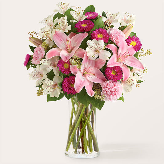 Feeling Fuchsia Bouquet –  White Lilies N Paradise, Kokomo IN
