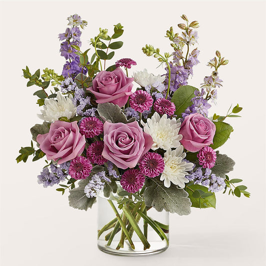 Violet Frost Bouquet –  White Lilies N Paradise, Kokomo IN