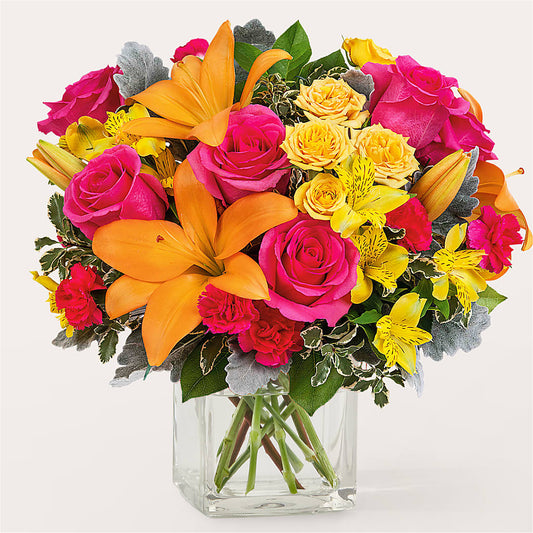 To the Tropics Bouquet –  White Lilies N Paradise, Kokomo IN