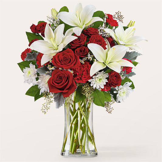 Floral Symphony Bouquet –  White Lilies N Paradise, Kokomo IN