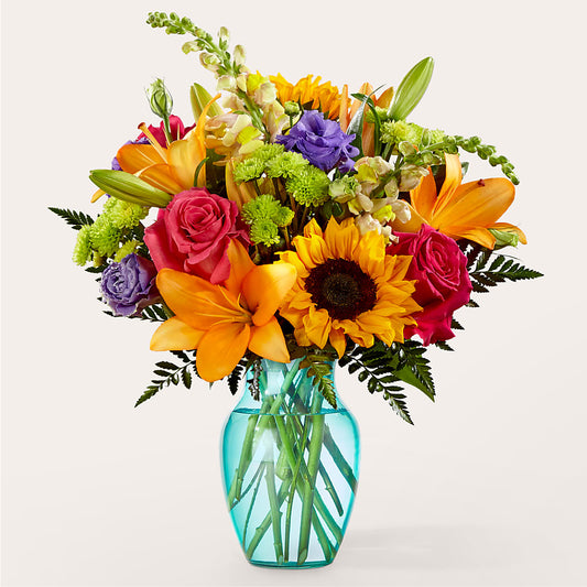 Double Rainbow Bouquet – WHITE LILIES N PARADISE, Kokomo IN
