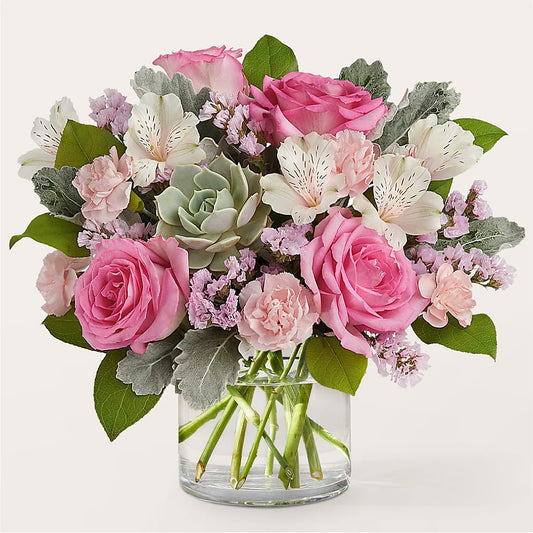 Dusty Rose Bouquet –  White Lilies N Paradise, Kokomo IN