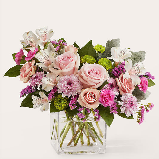 Pink Suede Bouquet –  White Lilies N Paradise, Kokomo IN