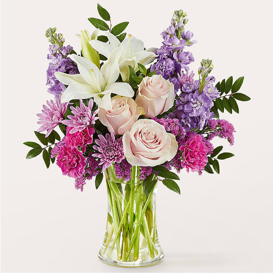 High Tea Bouquet –  White Lilies N Paradise, Kokomo IN