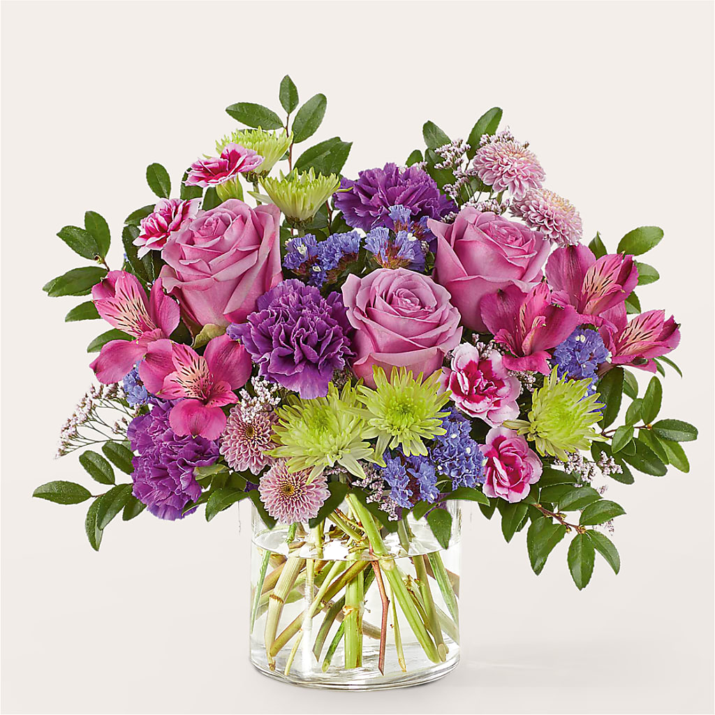 Glass Half Full Bouquet –  White Lilies N Paradise, Kokomo IN