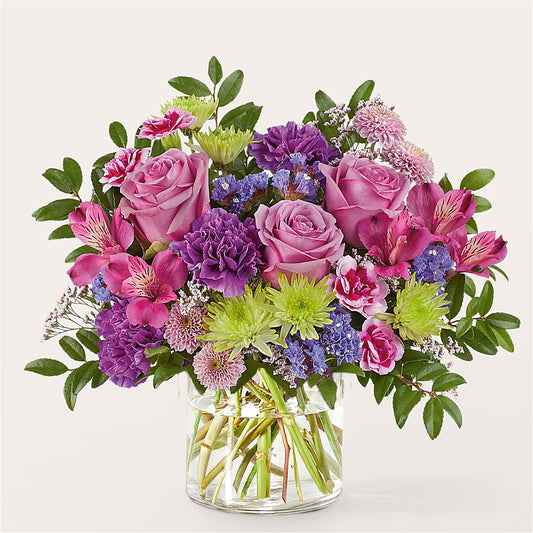 Glass Half Full Bouquet –  White Lilies N Paradise, Kokomo IN