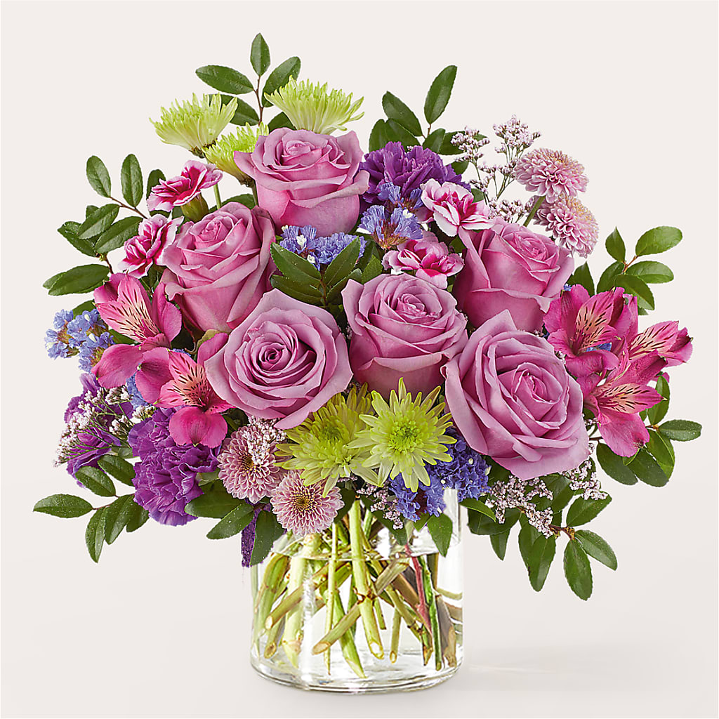 Glass Half Full Bouquet –  White Lilies N Paradise, Kokomo IN