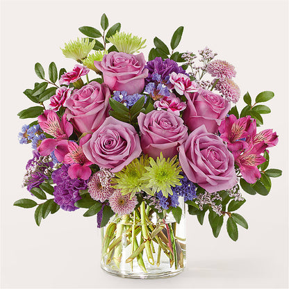 Glass Half Full Bouquet –  White Lilies N Paradise, Kokomo IN