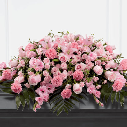 Garden of Comfort Casket Spray (Standard) –  White Lilies N Paradise, Kokomo IN